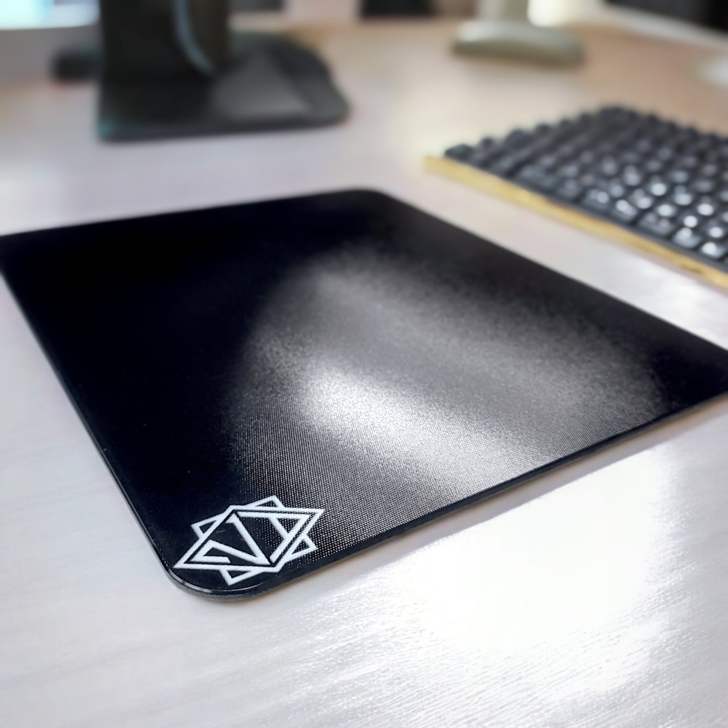 Azzura Glass Pad Gaming Mouse Pad | Professional Mouse Mat | Black | Special Surface with Improved Precision and Speed